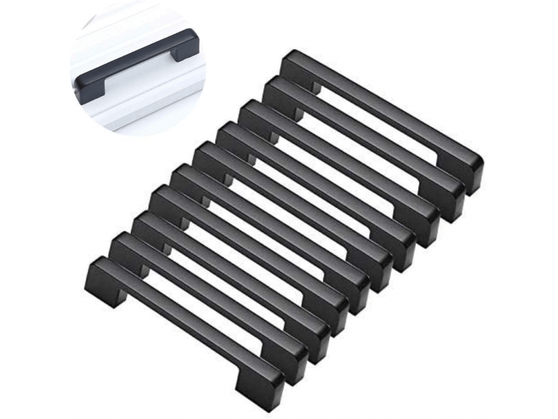  Tirants pour meubles (10 pièces, noir) - 192 mm entre axes, tirants de barre pour portes de cuisine, pratiques et élégants  - Conforama A