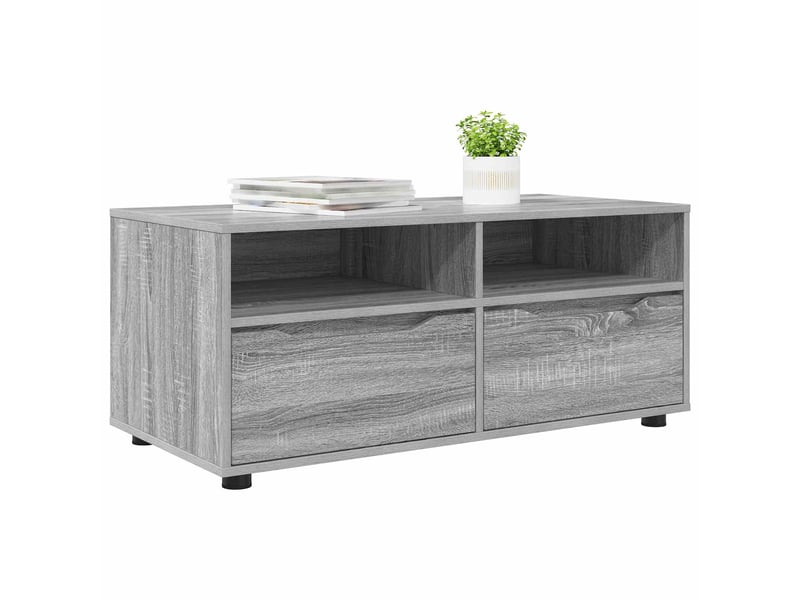  Meuble tv - banc tv - meuble de rangement 100 x 48 x 43 cm gris sonoma bois d'ingénierie  - Conforama C