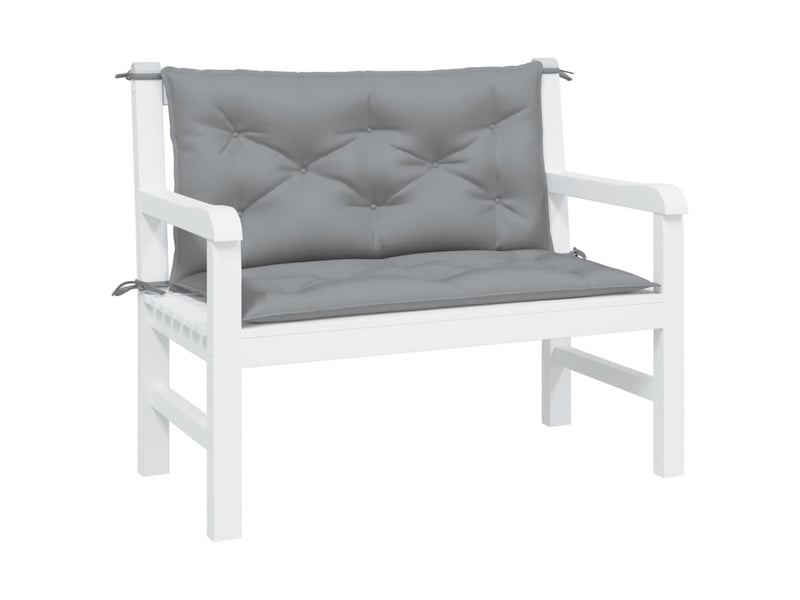  Lot de 2 coussins de banc jardin, coussins d'assise gris 100x50x7 cm tissu oxford cf58723  - Conforama C