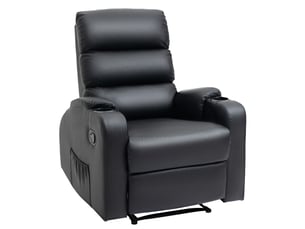 Fauteuil relax manuel  <strong></strong> Tissu noir