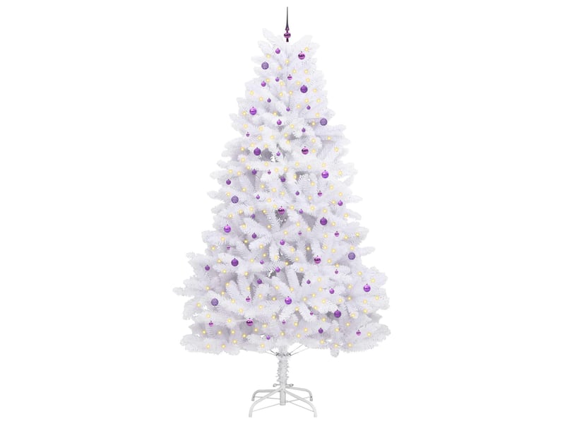  Sapin de noël, arbre de noël artificiel à branches articulées blanc 300 cm cf61080  - Conforama C