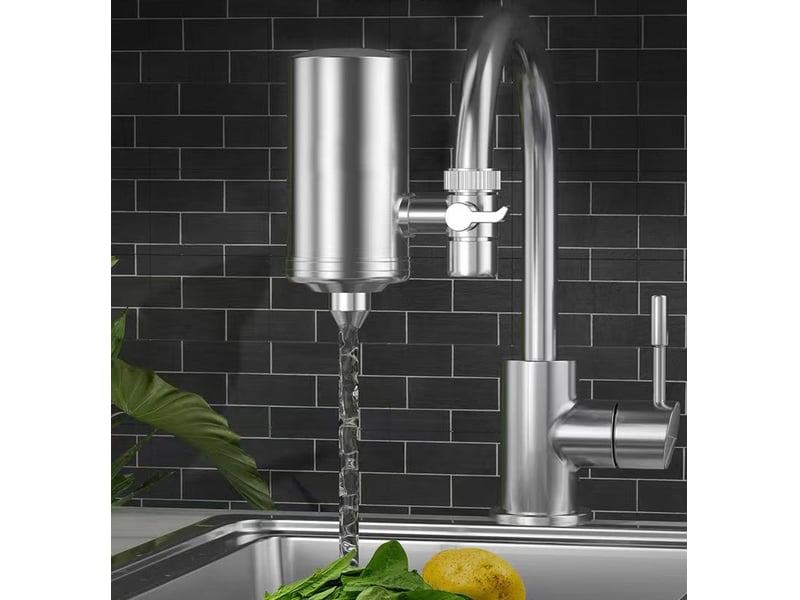Robinet en acier inoxydable, système de filtration d'eau à bloc de carbone - Conforama C