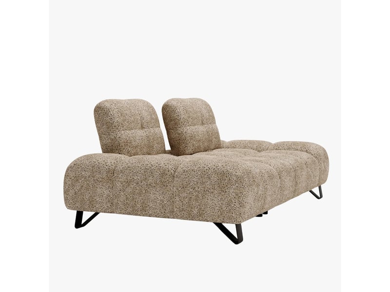  Canapé 2 places avec dossier amovible en tissu taupe foncé  - Conforama B