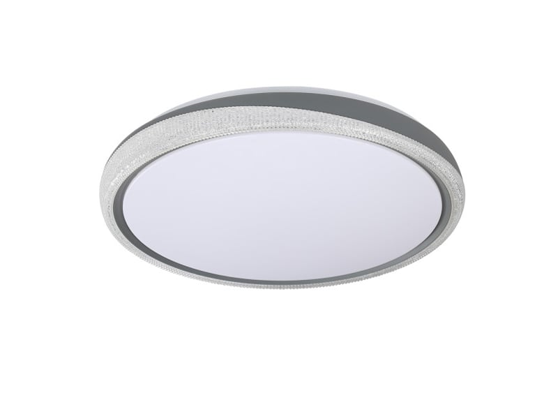  Plafonnier led fabrilamp charro gris 144 w 11520 lm 3000-4000-6000 k ø50 cm télécommande 244085028 - Conforama A