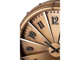 Horloge murale en métal hélios 63cm doré