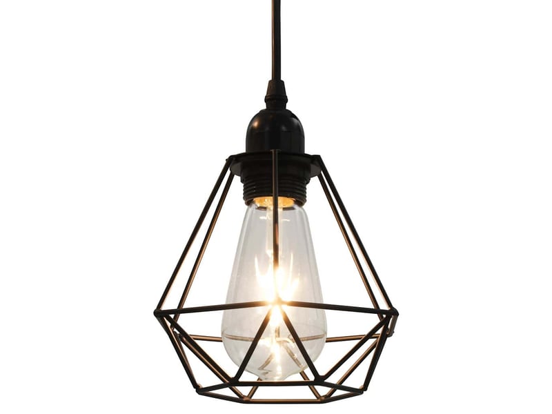  Plafonnier, lampe plafond avec design de diamant noir 3 ampoules e27  - Conforama D