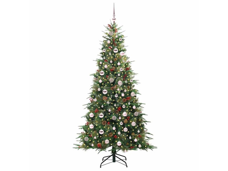  Sapin de noël - arbre de noël artificiel à branches articulées vert 210 cm  - Conforama C