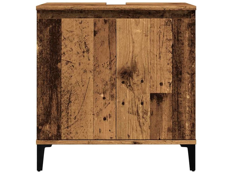  Armoire d'évier, meuble de rangement vieux bois 58x33x60 cm bois d'ingénierie  - Conforama D