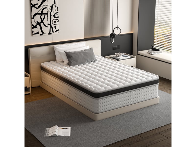 Matelas ressorts ensachés 120x190 cm somniae , accueil mémoire de forme, 30 cm d'épaisseur - Conforama E