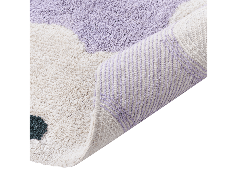 Tapis enfant mokhva violet clair 140 x 200 cm coton  - Conforama E