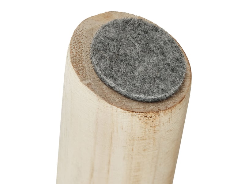  Tabouret rond rustique en bois de pin 40 x 40 x 45 cm confortable et moelleux en fourrure synthétique gris brun 13_0009258  - Conforama D