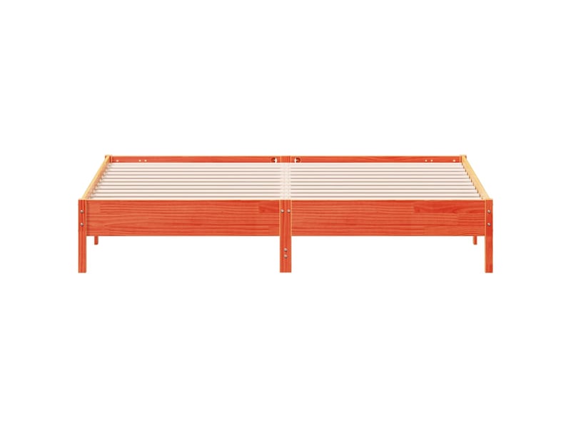  Lit double- lit adulte -  cadre de lit sans matelas  marron 200x200cm bois pin massif  - Conforama C