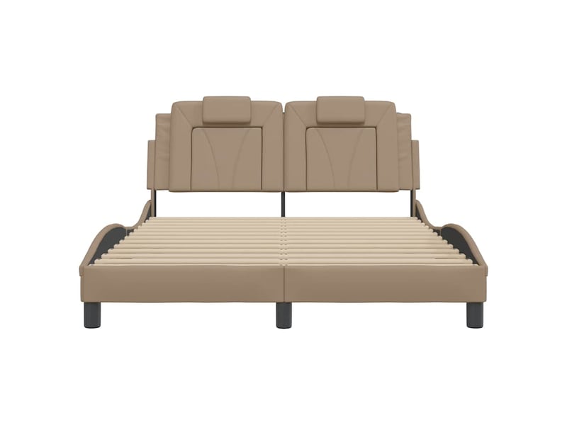  Lit double- lit adulte -  cadre de lit viana sans matelas cappuccino 120x200 cm similicuir  - Conforama C