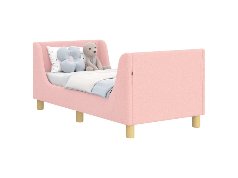 Lit simple- lit adulte - cadre de lit pour tout-petit avec tête de lit rose 70 x 140 cm - Conforama B