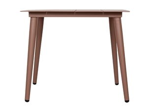 Table en aluminium brun 90x90x75h cm