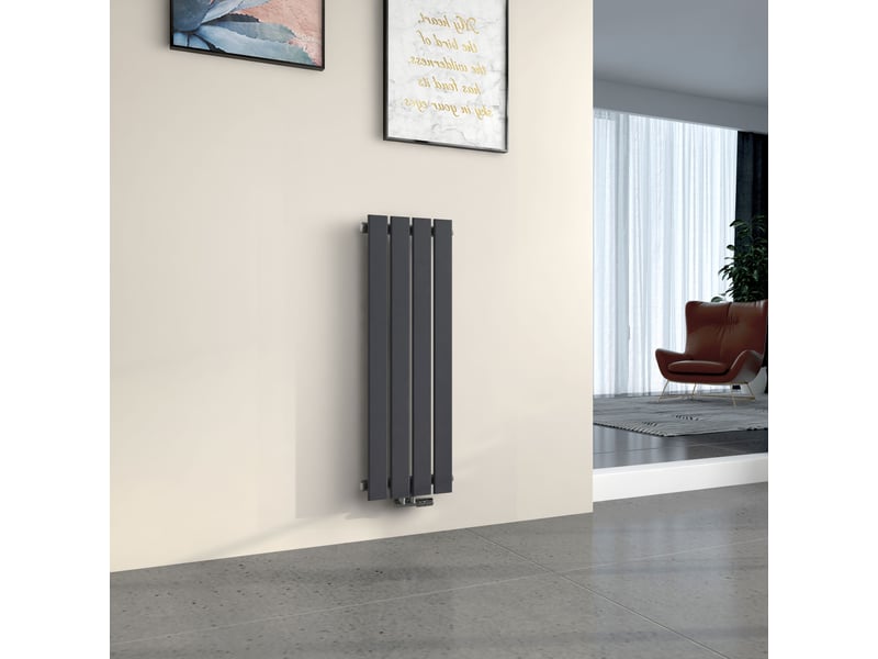  Emke radiateur à eau chaude, radiateur plat seule couche connexion centrale, anthracite 90x30cm, 297w  - Conforama B