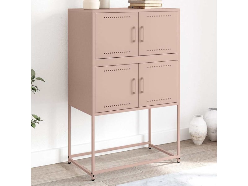  Buffet - bahut - meuble de rangement rose 68,5x38,5x107 cm acier  - Conforama B