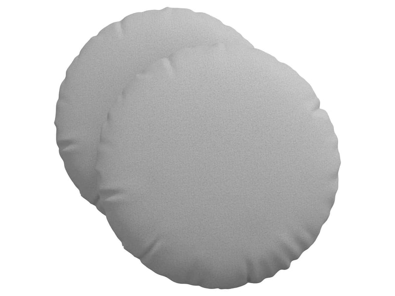 Lot de 2 coussins de siège, coussins décoratifs tissu gris nuage ø50 x 19 cm cf59835 - Conforama A