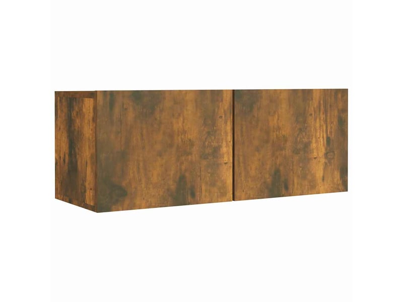  Ensemble de meubles tv 4 pcs chêne fumé bois d'ingénierie shl5903  - Conforama E