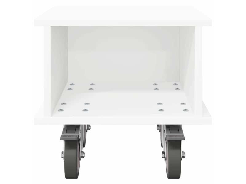  Meuble tv - banc tv - meuble de rangement 37 x 35 x 35 cm blanc bois d'ingénierie  - Conforama E