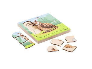 Educo dans la forêt - le hibou pousse — 31 pièces de puzzle