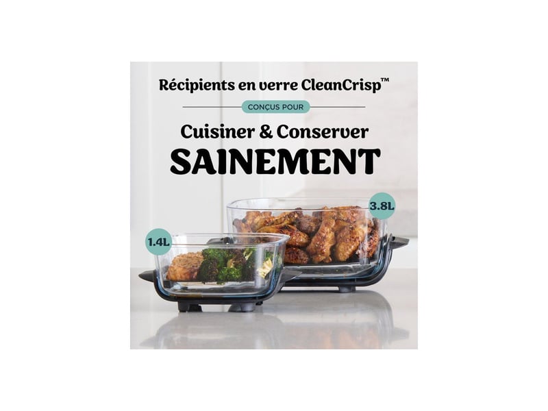  Contenant verre borosilicate 2,3 l avec couvercle et plaque crispi NIN0622356359016 - Conforama C