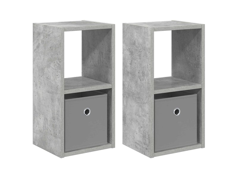  Table de chevet - cabinet de chevet - table de nuit 2 pc gris béton 25,5 x 22 x 49,5 cm  - Conforama A