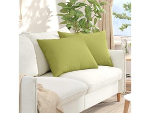 Lot de 2 coussins de canapé, coussins décoratifs tissu vert clair 70 x 50 cm cf58979