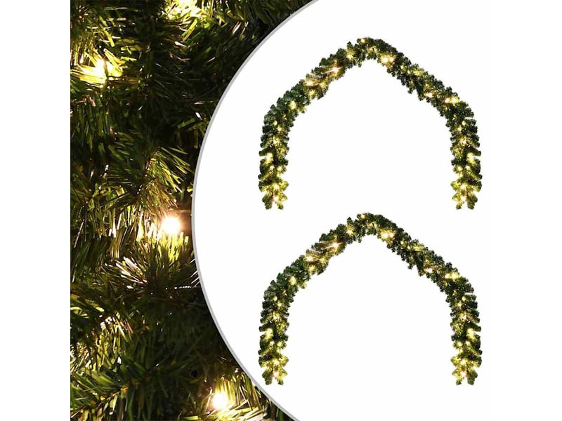  Guirlande de noël 2 pcs 600 led vert 20 m pvc  - Conforama A