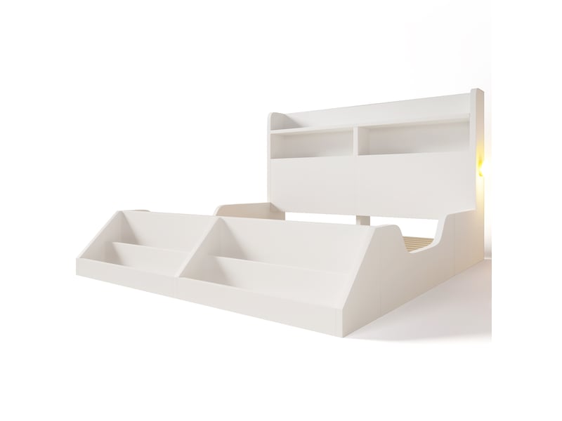  Lit enfant 140x200 cm avec rangement et lattes inclus  - Conforama A