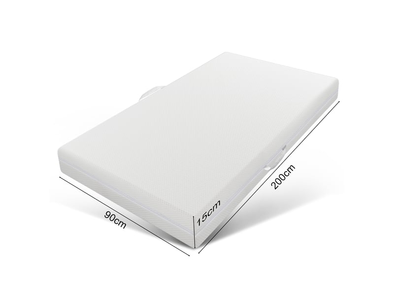  Tcqpz matelas 90x200x15 cm mousse 7 zones réversible h2h3 avec housse lavable  - Conforama C