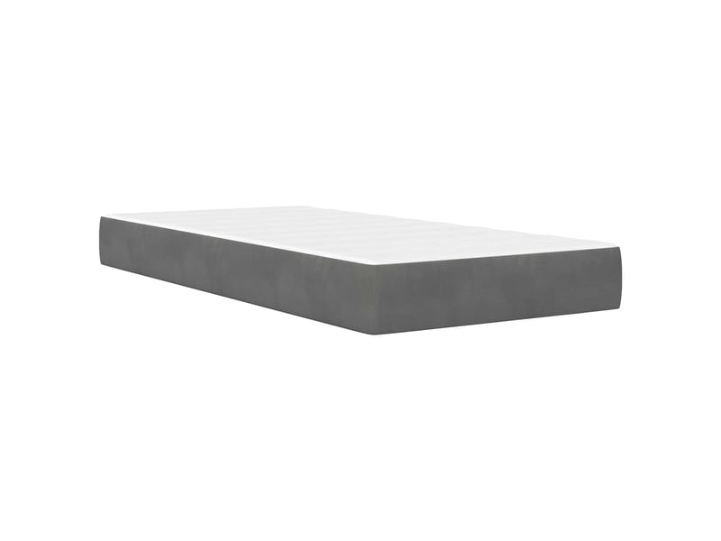 Lit simple- lit adulte - cadre de lit avec matelas gris foncé 100 x 200 cm velours - Conforama D