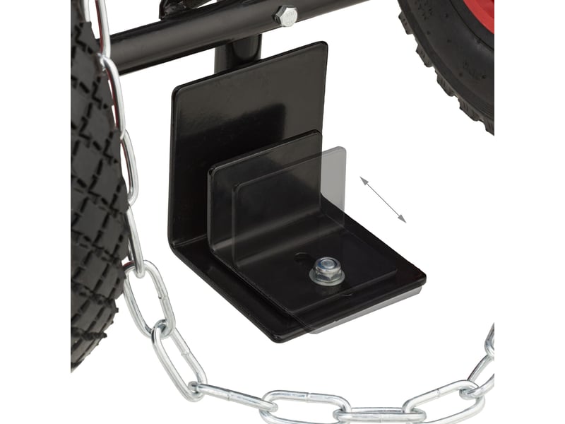  Chariot de transport bouteille de gaz ergonomique 29 x 35 x 85 cm avec crochets pratiques en acier noir 13_0012483  - Conforama C