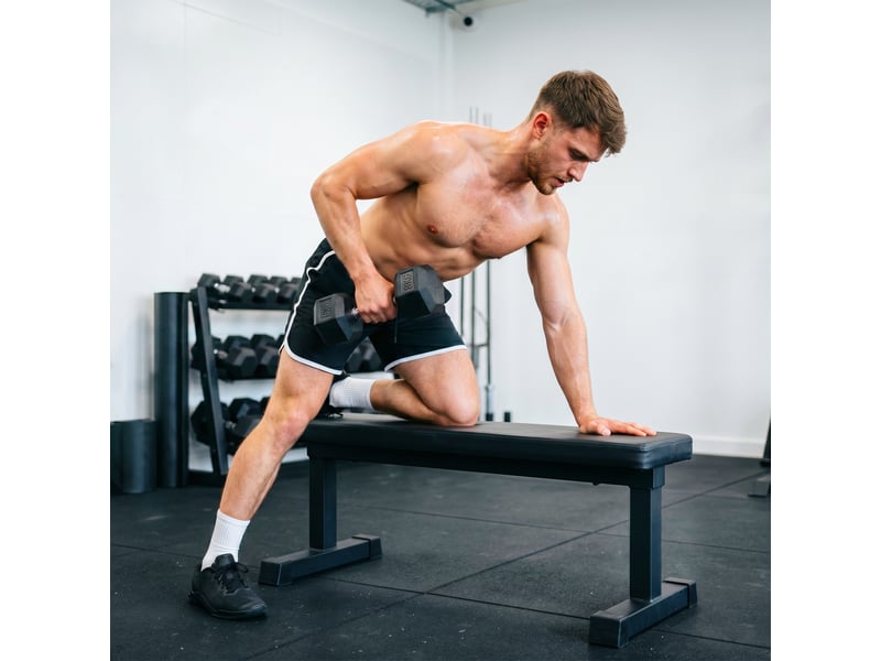  Ensemble d'haltères de musculation, 2 x 8 kg, avec poignées antidérapantes, pour entraînement de force à domicile, noir  - Conforama D