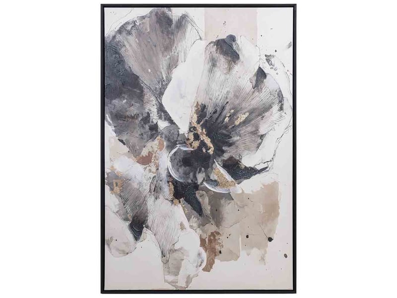  Tableau peint à la main avec cadre en bois rose 83x4x123h cm  - Conforama B