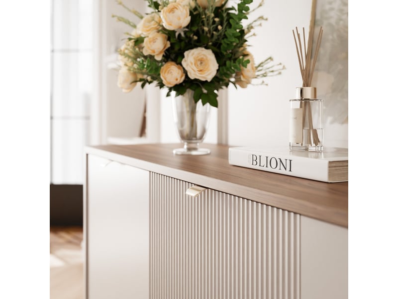 Commode salon navani - commode chambre - 160x40x82 cm - 3 portes - cachemirenoyer NAVANI - Conforama C