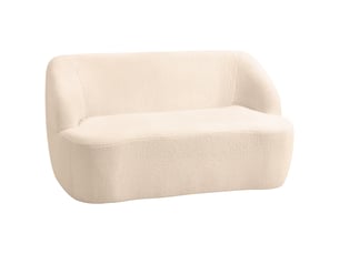 Canapé droit fixe <strong></strong> <strong></strong> 2 places Tissu bouclette beige