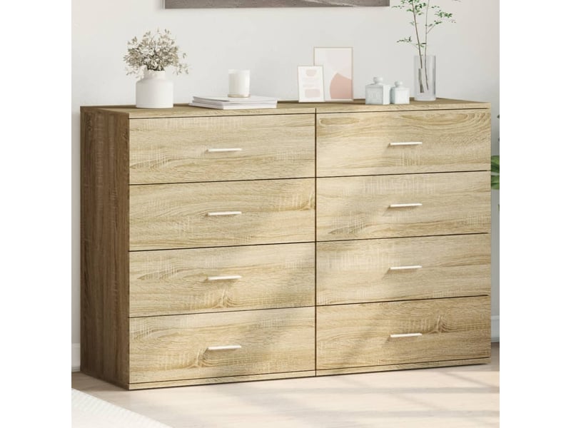  Buffets 2 pcs - bahut - meuble de rangement chêne sonoma 60x39x80 cm bois d'ingénierie  - Conforama B