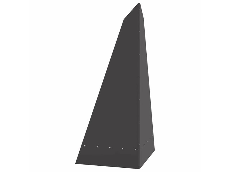  Brasero exterieur, foyer noir 58x40x100 cm acier patiné  - Conforama E