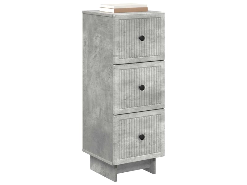  Armoire de rangement bureau, armoire à tiroirs gris béton 33 x 34,5 x 90 cm shl6134  - Conforama C