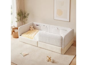 Lit simple 90x200 cm MAISENTIEL coloris blanc