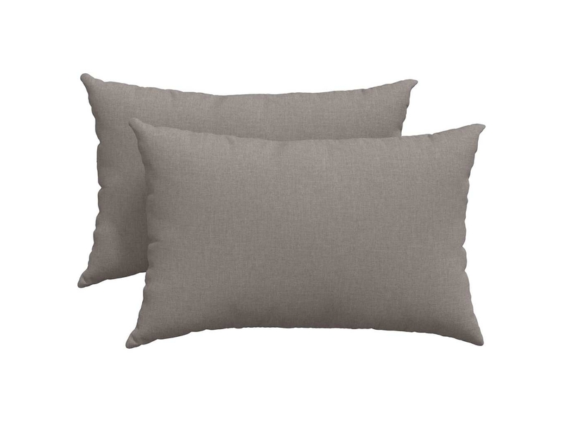 Lot de 2 coussins de canapé, coussins décoratifs tissu taupe 60 x 40 cm cf58962  - Conforama A