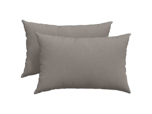 Lot de 2 coussins de canapé, coussins décoratifs tissu taupe 60 x 40 cm cf58962
