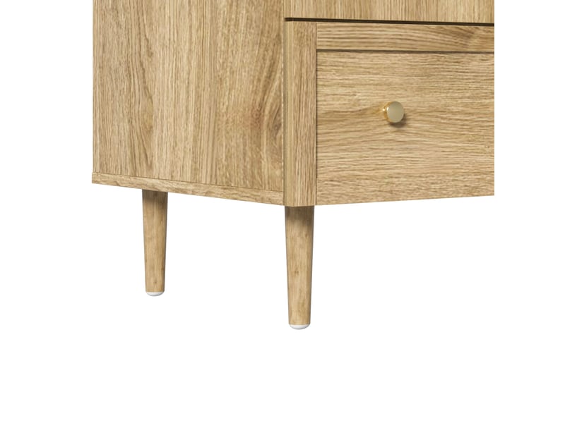  Armoire penderie avec portes en tissu tiroirs et tringle coloris chêne 79x50x175 cm GL7189O - Conforama D