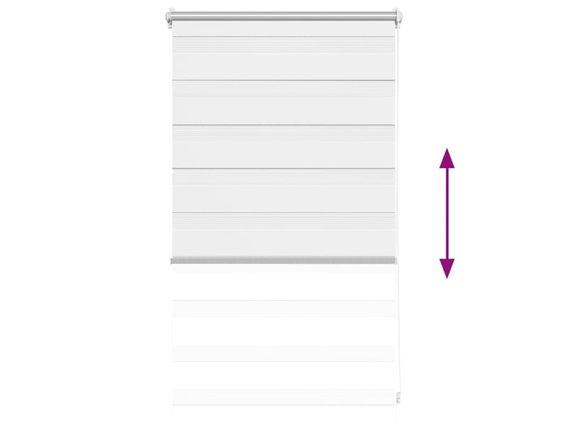  Store vénitien zébré, store de fenêtre 50,9 x 100 cm, largeur du tissu 46,7 cm, blanc cf48228  - Conforama E