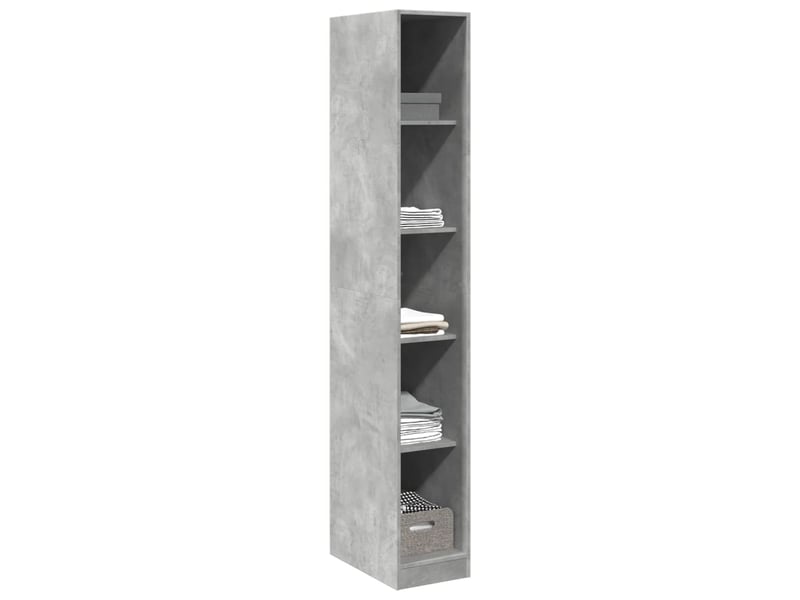  Garde-robe, armoire de rangement gris béton 30x50x200 cm bois d'ingénierie shl10395  - Conforama C