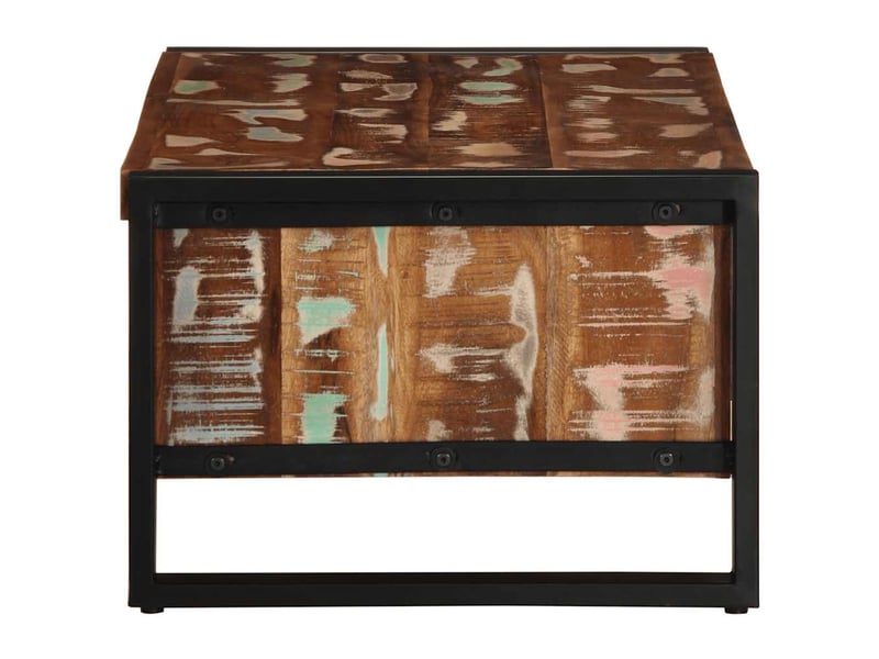  Table basse - table de salon - table à thé multicolore 90x50x36 cm bois de récupération massif  - Conforama D