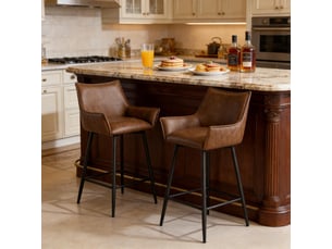 tabouret de bar <strong>HAUSS SPOLE</strong> - marron hauteur d'assise 62 cm vendu Par paire
