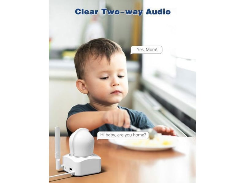  Caméra wifi dôme ptz 5mp extérieure blanche 355 90 suivi humain  - Conforama D
