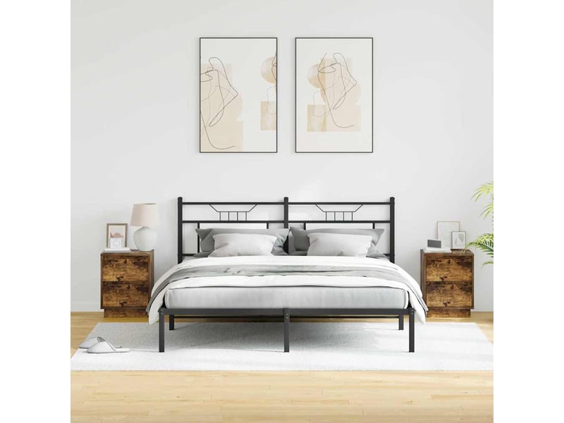 Table de chevet - cabinet de chevet - table de nuit 2 pc chêne fumé 39 x 34,5 x 50 cm - Conforama C